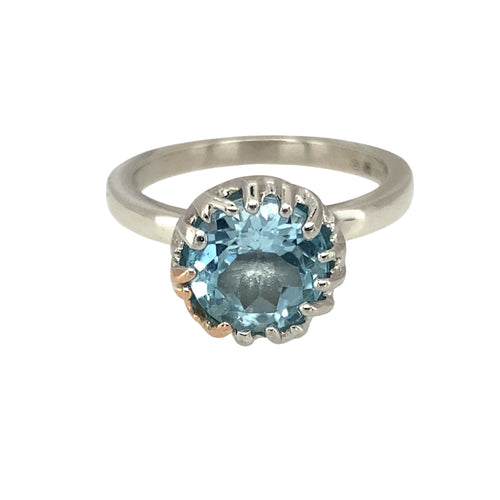 925 Silver & Blue Topaz Set Clogau Ring