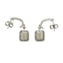 Load image into Gallery viewer, 10ct White Gold &amp; Diamond Set Dropper Earrings
