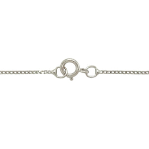 9ct White Gold & Diamond Set Bar 18" Necklace