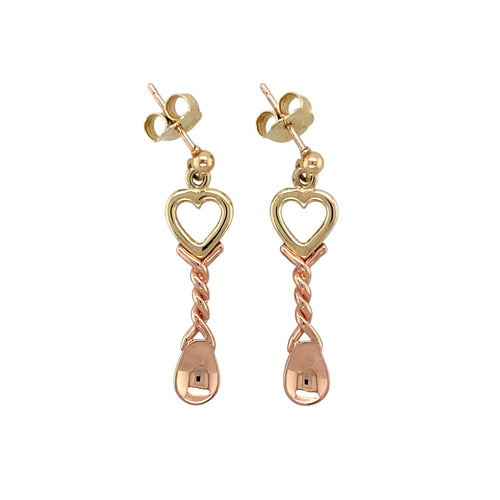 9ct Gold Clogau Lovespoon Drop Earrings