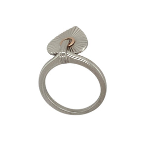 925 Silver Clogau Heart Drop Ring