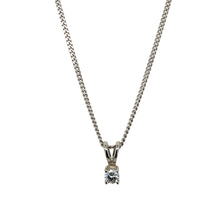 Load image into Gallery viewer, 9ct White Gold &amp; Diamond Set Solitaire 16&quot; Necklace
