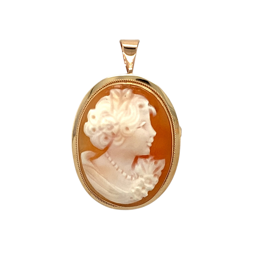 9ct Gold & Cameo Set Pendant/Brooch