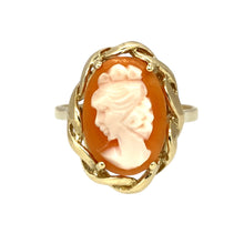 Load image into Gallery viewer, 9ct Gold &amp; Cameo Set Oval Ring
