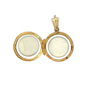 9ct Gold Patterned Circle Locket