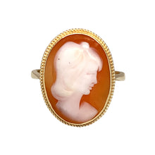 Load image into Gallery viewer, 9ct Gold &amp; Cameo Set Oval Ring
