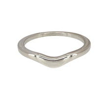 Load image into Gallery viewer, 9ct White Gold Slight Curved Band Wishbone Style Ring
