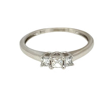 Load image into Gallery viewer, 14ct White Gold &amp; Diamond Set Princess Cut Trilogy Ring
