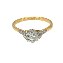 Load image into Gallery viewer, 18ct Gold &amp; Platinum Diamond Vintage Style Solitaire Ring
