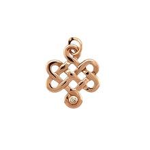 Load image into Gallery viewer, 9ct Gold &amp; Diamond Set Celtic Knot Clogau Charm
