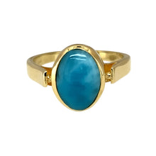 Load image into Gallery viewer, 14ct Gold &amp; Turquoise White Coloured Stone Set Ring
