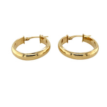 Load image into Gallery viewer, Preowned 9ct Yellow Gold Plain Oval Creole Earrings with the weight 1.20 grams
