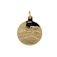 Load image into Gallery viewer, Preowned 9ct Yellow Gold Double Sided St Christopher Pendant with the weight 3.40 grams
