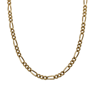 9ct Gold 20" Rounded Figaro Link Chain