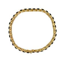 Load image into Gallery viewer, 18ct Gold Diamond &amp; Sapphire Set 7.25&quot; Bracelet
