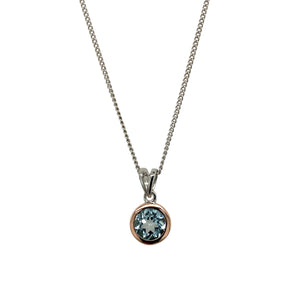 925 Silver & Blue Topaz Set Clogau 18" Necklace