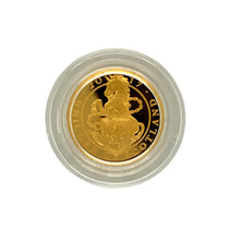 Load image into Gallery viewer, 2017 The Queen&#39;s Beast the Unicorn of Scotland Quarter Ounce 22ct Gold Coin
