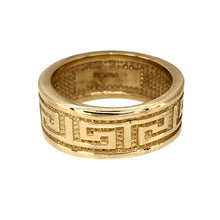 Load image into Gallery viewer, 9ct Gold Greek Key Patterned Band Ring
