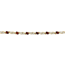 Load image into Gallery viewer, 9ct Gold Diamond &amp; Garnet Set 7.5&quot; Bracelet
