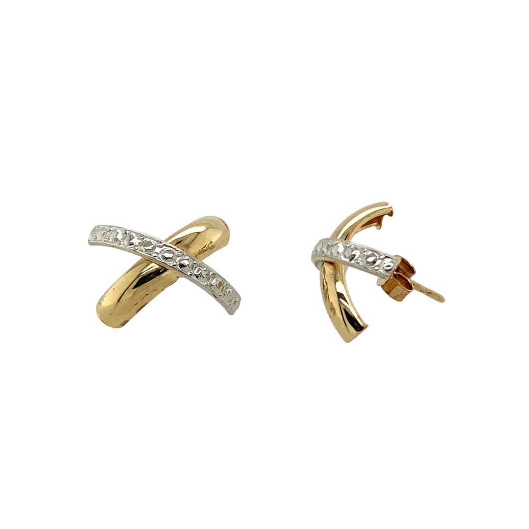 9ct Gold Kiss Stud Earrings