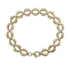 Load image into Gallery viewer, 9ct Gold Open Circular Link Weave 7.5&quot; Bracelet
