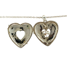 Load image into Gallery viewer, 925 Silver Clogau Heart Flower Patterned Locket 18&quot; Necklace
