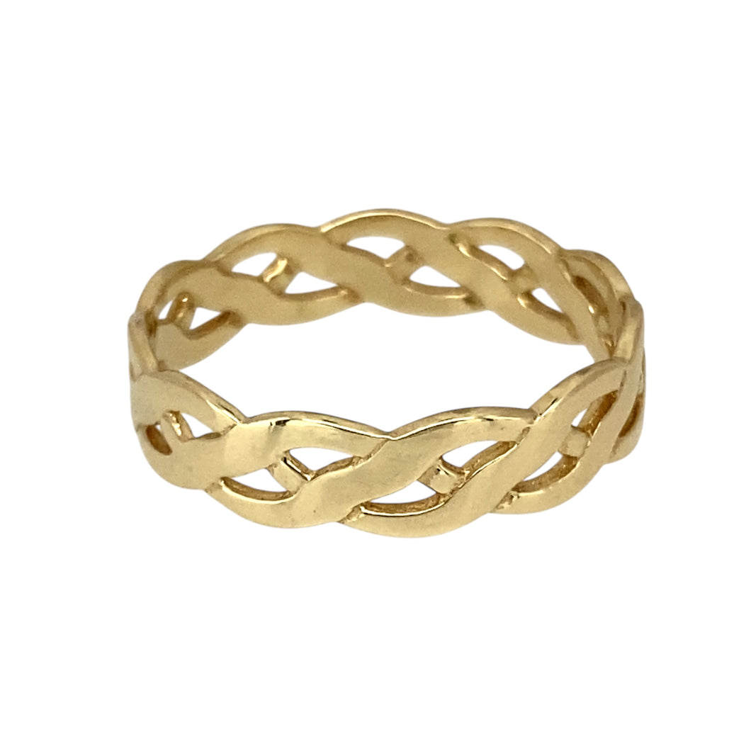 9ct Gold Celtic Open Link Band Ring