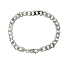 Load image into Gallery viewer, 9ct White Gold 8.5&quot; Curb Bracelet
