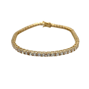 9ct Gold & Cubic Zirconia Set 7.25" Bracelet