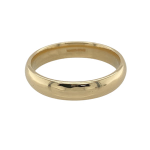 Pre-owned 9ct Yellow Gold Court 4mm Wedding Band Ring in size Q with the weight 4.10 grams