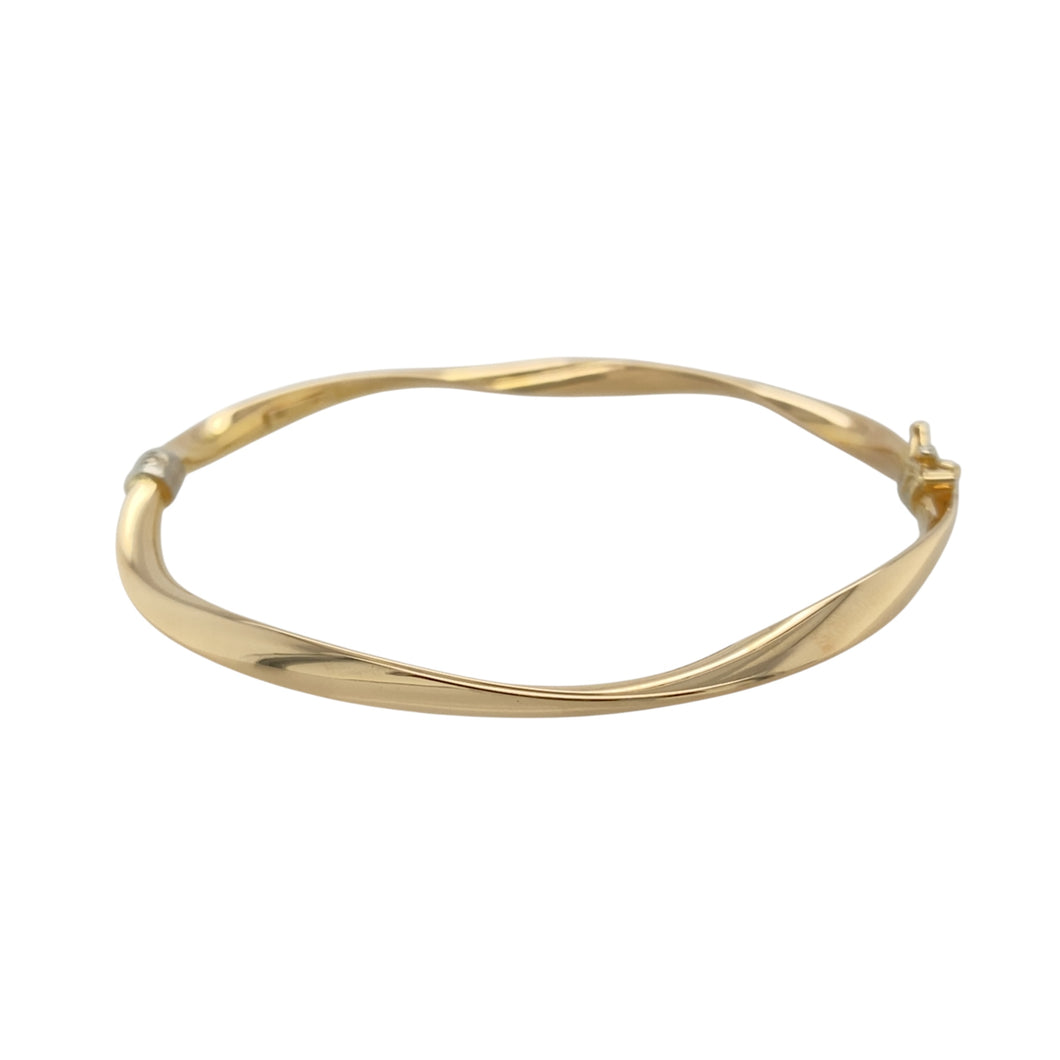 9ct Gold Twisted Bangle