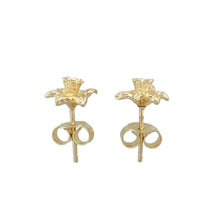 Load image into Gallery viewer, 9ct Welsh Gold Daffodil Stud Earrings
