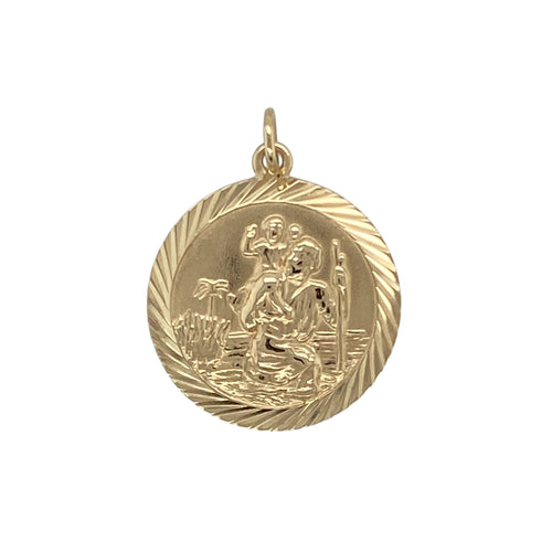 9ct Gold St Christopher Pendant
