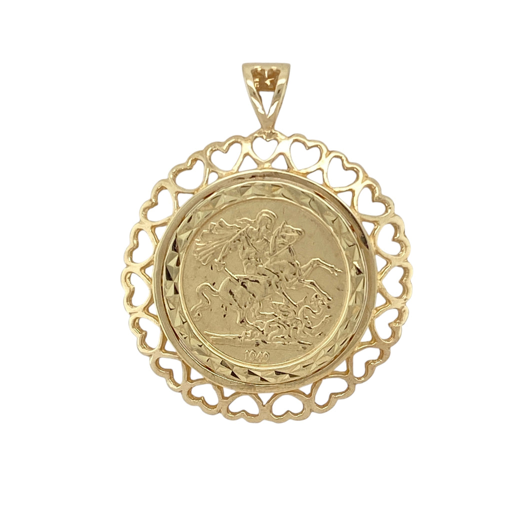 9ct Gold George and the Dragon Pendant