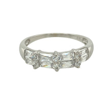 Load image into Gallery viewer, 9ct White Gold &amp; Cubic Zirconia Set Band Ring
