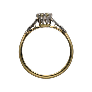 18ct Gold & Diamond Set Solitaire Ring