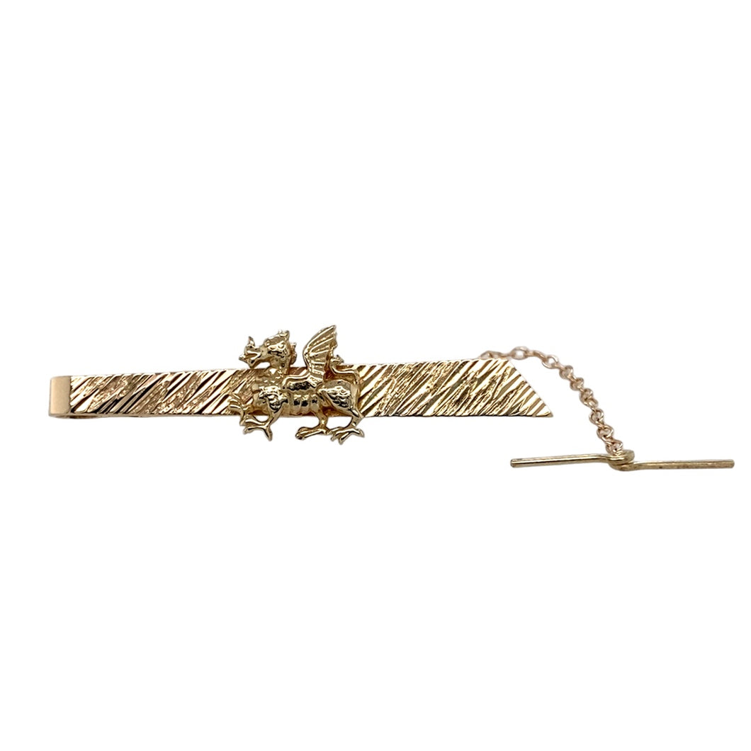 9ct Gold Welsh Dragon Tie Slide