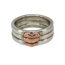 Load image into Gallery viewer, 925 Silver Clogau Cariad Heart Stacker Ring
