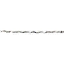 Load image into Gallery viewer, 9ct White Gold &amp; Cubic Zirconia Set 7.5&quot; Bar Bracelet
