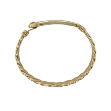 Load image into Gallery viewer, 9ct Gold Weaved Horseshoe Style Bangle
