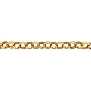 New 9ct Solid Gold 8" Patterned Belcher Bracelet