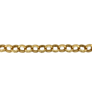 New 9ct Solid Gold 8.5" Patterned Belcher Bracelet