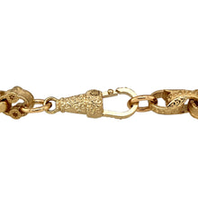 Load image into Gallery viewer, New 9ct Yellow Gold 7.75&quot; Fancy Patterned Gypsy Style Link Bracelet with the weight 15.80 grams and link width 6mm
