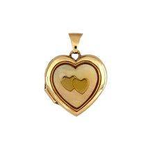 Load image into Gallery viewer, 9ct Gold &amp; Mother of Pearl Set Heart Locket
