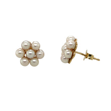 Load image into Gallery viewer, 9ct Gold &amp; Pearl Set Flower Stud Earrings
