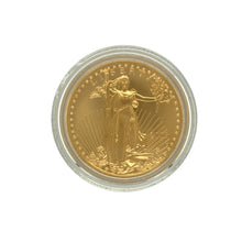 Load image into Gallery viewer, A 22ct Gold American Eagle 1oz Liberty for all Coin with a 999 Fine Silver 1oz American Eagle Liberty Coin
