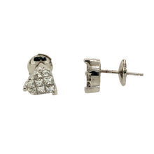 Load image into Gallery viewer, 18ct White Gold &amp; Diamond Set Heart Stud Earrings
