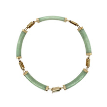 Load image into Gallery viewer, 9ct Gold &amp; Jade Set 7.5&quot; Bracelet
