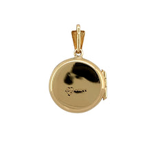 Load image into Gallery viewer, Preowned 9ct Yellow Gold Patterned Circle Locket with the weight 2.20 grams
