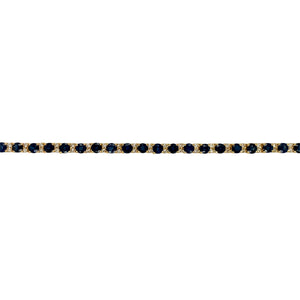 18ct Gold Diamond & Sapphire Set 7.25" Bracelet